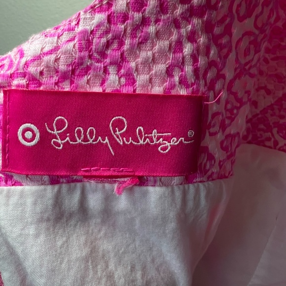 Lilly Pulitzer Target Women's See Ya Later Sheath Mini Dress Pink Sleeveless 14 - Picture 13 of 14